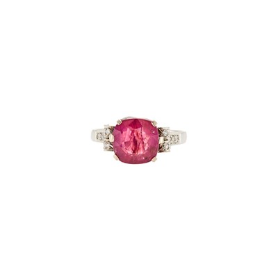 Lot 1269 - White Gold, Ruby and Diamond Ring