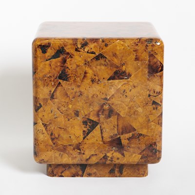 Lot 212 - Karl Springer Style Tesselated Pen Shell Occasional Table