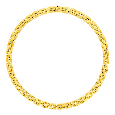 Lot 155 - Cartier Gold 'Maillon Panthère' Necklace, France