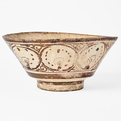 Lot 345 - A Persian Painted Pottery Bowl