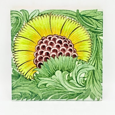 Lot 1106 - William de Morgan Glazed Earthenware B.B.B. "Carnation" Tile