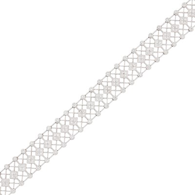 Lot 44 - White Gold and Diamond Bracelet