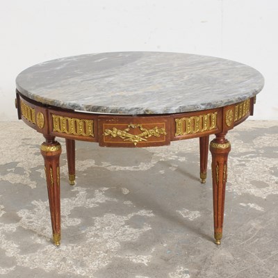 Lot 108 - Louis XVI Style Marble Top Low Table