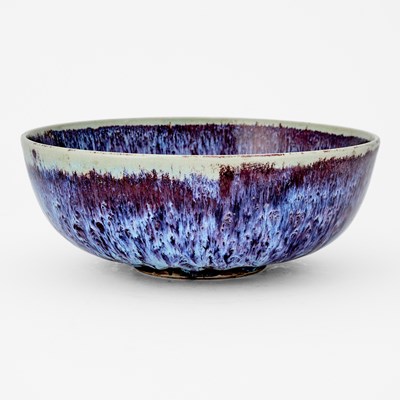 Lot 442 - A Large Chinese Flambe Glazed Porcelain Bowl