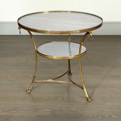 Lot 1078 - Louis XVI Style Gilt-Bronze Marble Top Gueridon