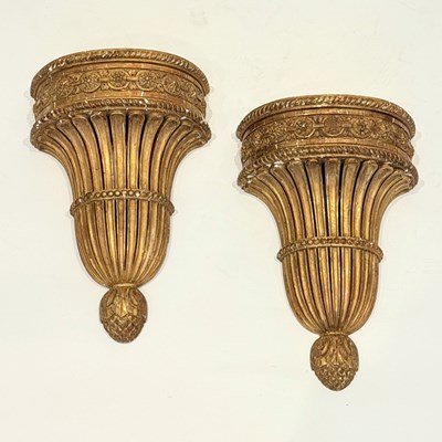 Lot 1069 - Pair of Empire Style Wall Brackets