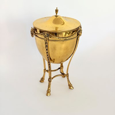 Lot 1077 - Neoclassical Brass Covered Urn