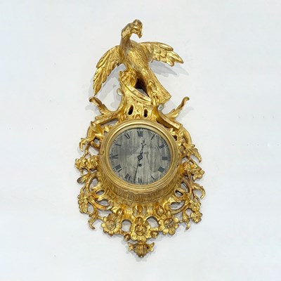 Lot 1047 - Rococo Revival Giltwood Wall Clock