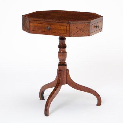 Lot 204 - Regency Ebony Inlaid Mahogany Octagonal Side Table