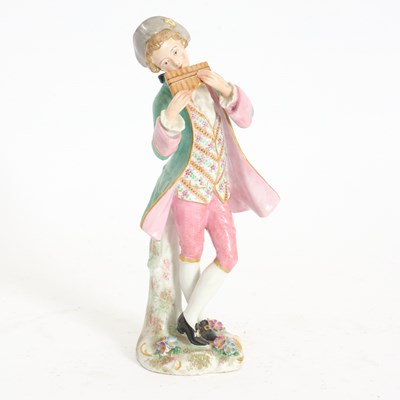 Lot 132 - Porcelain Figure of Flute Player