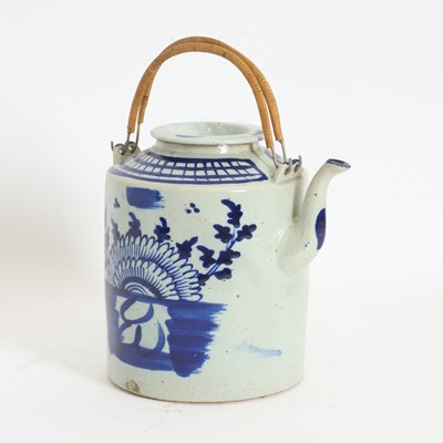 Lot 140 - Chinese Blue and White Ceramic Kettle