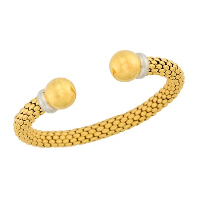 Lot 2 - Fope Two-Color Gold Bangle Bracelet
