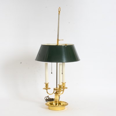 Lot 259 - Empire Style Brass Bouillotte Lamp
