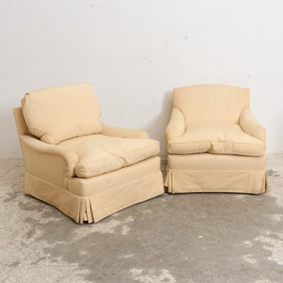 Lot 338 - Pair of Upholstered Club Chairs
