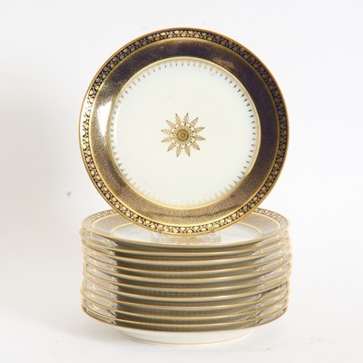 Lot 261 - Set of Twelve Imperial Sèvres Porcelain Dinner Plates