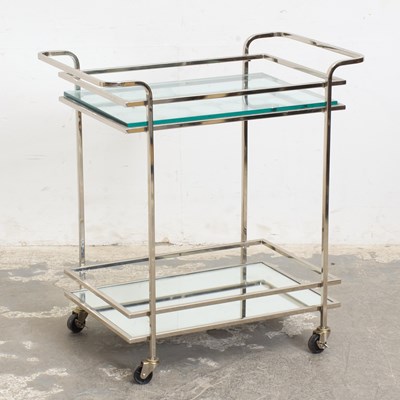 Lot 177 - Modern Chrome Bar Cart