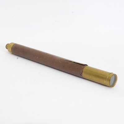 Lot 197 - Brass and Leather Telescope