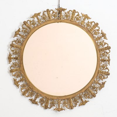 Lot 208 - Circular Brass Mirror