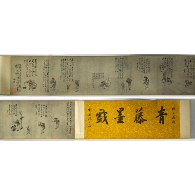 Lot 199 - Chinese Painting Mounted as a Handscroll