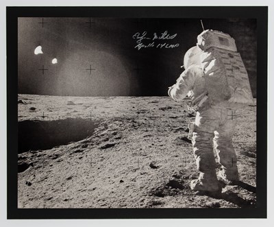 Lot 326 - Apollo 14 Edgar Mitchell signed photograph on the Moon