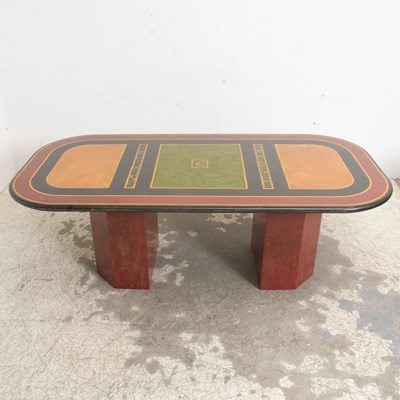 Lot 323 - Faux Marble Paint Decorated Dining Table