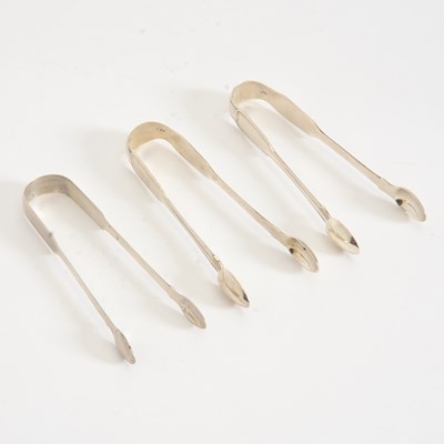 Lot 249 - Group of Three English Silver Tongs