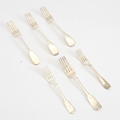 Lot 253 - Assorted Group of Continental Silver Forks