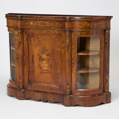 Lot 199 - Victorian Bronze Mounted and Marquetry Inlaid Walnut Side Cabinet