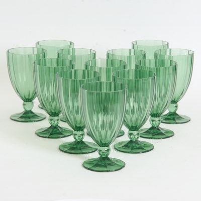 Lot 272 - Set of Twelve Villeroy and Boch Green Iced Tea Glasses