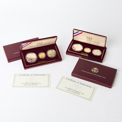 Lot 71 - United States. Pair of 1992 Olympic Commemorative Proof Sets. OGP.