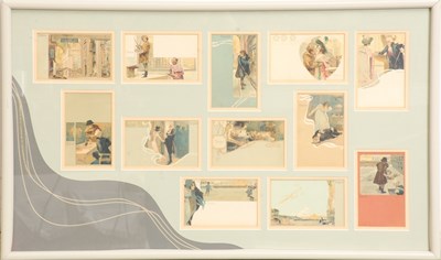 Lot 298 - Framed Postcards of The Opera Tosca