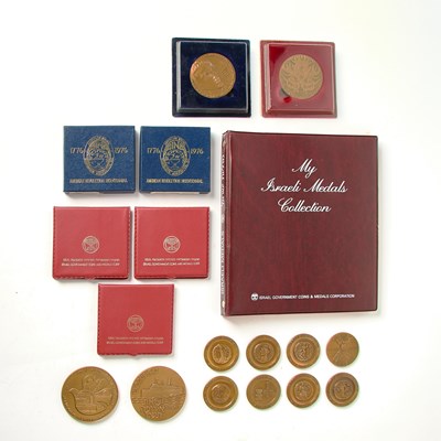 Lot 188 - Israel. Group of Silver, Bronze Medals. Grades Vary.