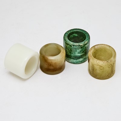Lot 69 - Four Chinese Thumb Rings