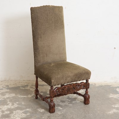 Lot 318 - Spanish Style Upholstered High-Back Chair
