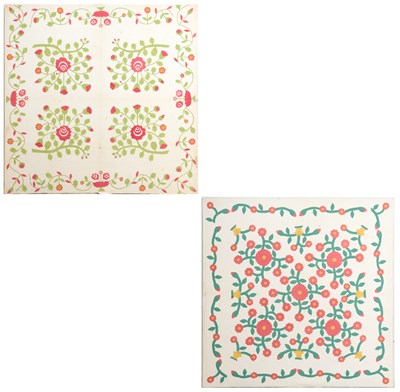 Lot 330 - Two Floral and Vine Patterned Quilts