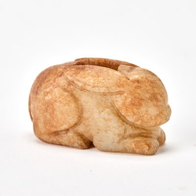 Lot 39 - A Chinese Russet and Pale Celadon Jade Toggle