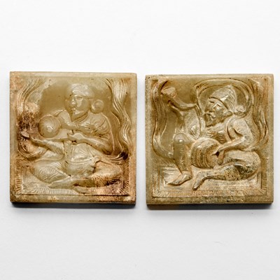 Lot 521 - Two Chinese Jade Belt Plaques