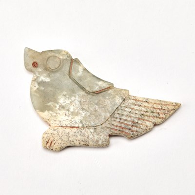 Lot 529 - A Chinese Archaistic Jade Pendant of a Bird