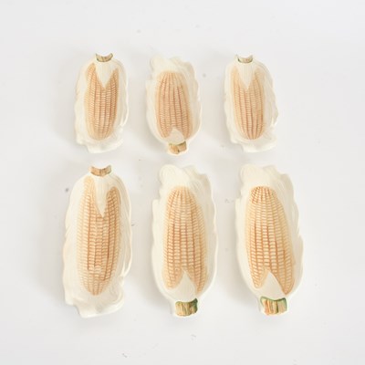 Lot 346 - Set of Six Ceramic Cob Trays