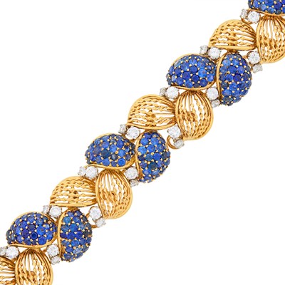 Lot Tiffany & Co. Gold, Sapphire and Diamond Bracelet