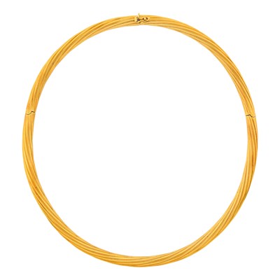 Lot 125 - Twisted Gold Torque Necklace