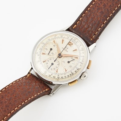 Lot 72 - Mans Metal Wrist Watch, Omega, Mechanical, Chronograph, 35mm