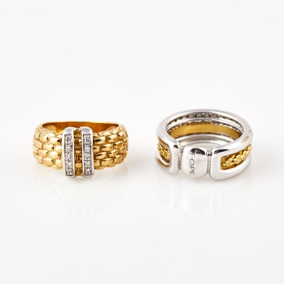 Lot 82 - Two Diamond Rings, 24 diamonds, 18K 13 dwt.