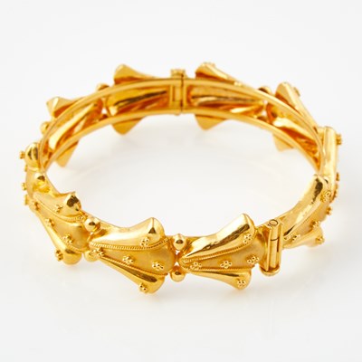 Lot 90 - Gold Rigid Bracelet, 22K 20 dwt.