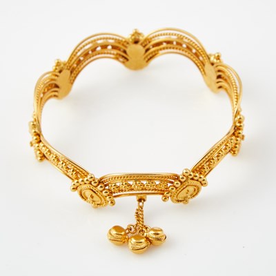 Lot 92 - Gold Rigid Bracelet, 22K 18 dwt.