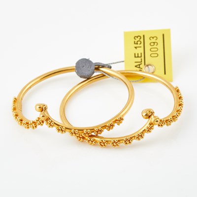Lot 93 - Two Gold Rigid Bracelets, 22K 16 dwt.