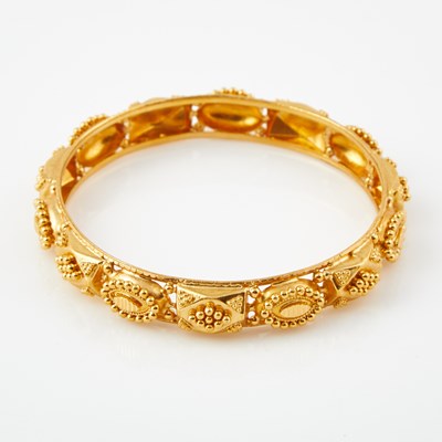 Lot 95 - Gold Rigid Bracelet, 22K 15 dwt.