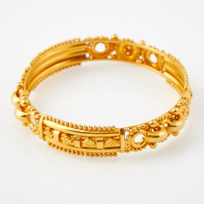 Lot 101 - Gold Rigid Bracelet, 22K 12 dwt.