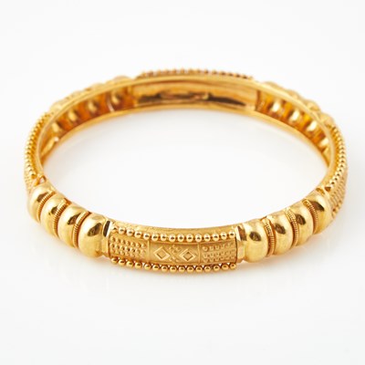 Lot 102 - Gold Rigid Bracelet, 22K 12 dwt.