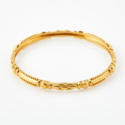 Lot 105 - Gold Rigid Bracelet, 22K 9 dwt.